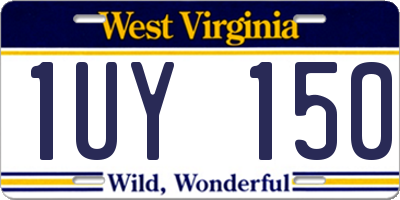 WV license plate 1UY150