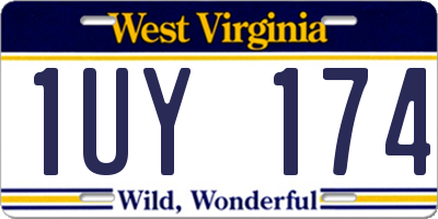WV license plate 1UY174
