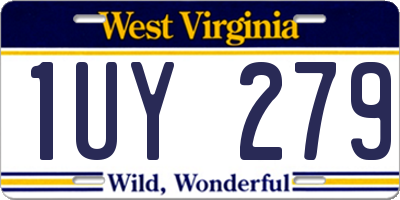 WV license plate 1UY279