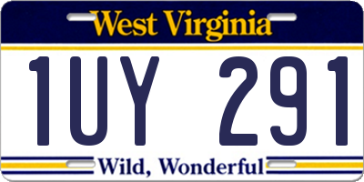 WV license plate 1UY291