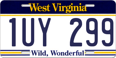 WV license plate 1UY299
