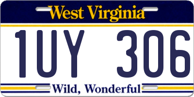 WV license plate 1UY306