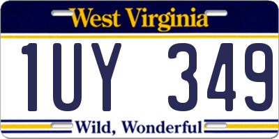 WV license plate 1UY349