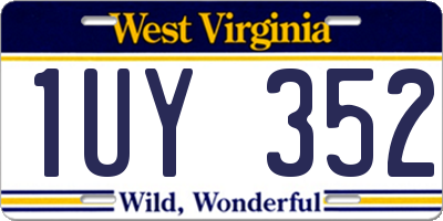 WV license plate 1UY352