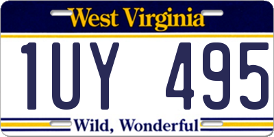 WV license plate 1UY495