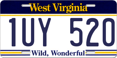 WV license plate 1UY520