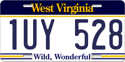 WV license plate 1UY528