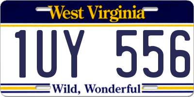 WV license plate 1UY556