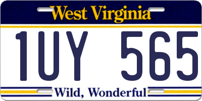 WV license plate 1UY565