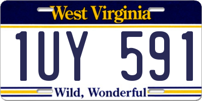 WV license plate 1UY591