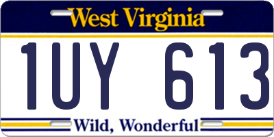 WV license plate 1UY613