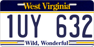 WV license plate 1UY632