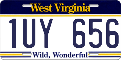 WV license plate 1UY656