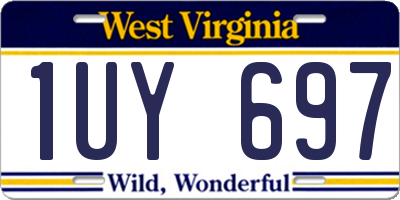 WV license plate 1UY697