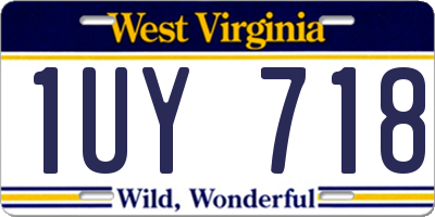 WV license plate 1UY718