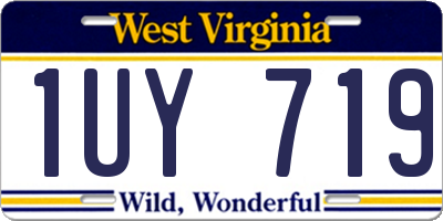 WV license plate 1UY719
