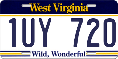 WV license plate 1UY720