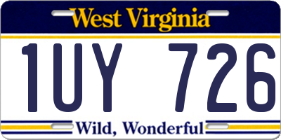 WV license plate 1UY726