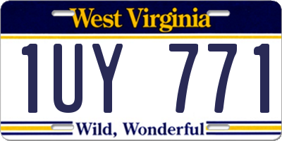 WV license plate 1UY771