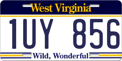 WV license plate 1UY856