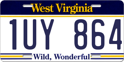 WV license plate 1UY864