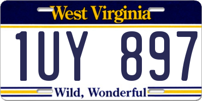 WV license plate 1UY897