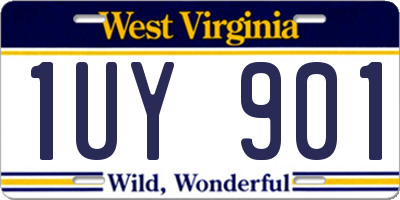 WV license plate 1UY901