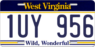 WV license plate 1UY956