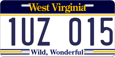 WV license plate 1UZ015
