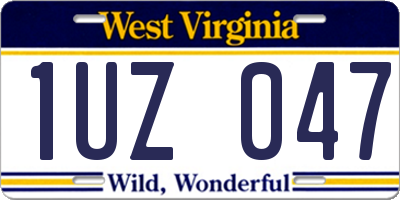 WV license plate 1UZ047