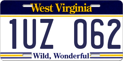 WV license plate 1UZ062