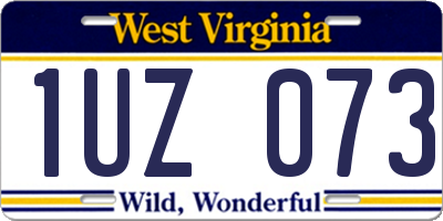 WV license plate 1UZ073