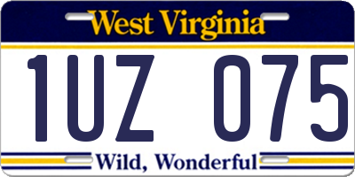 WV license plate 1UZ075