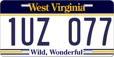WV license plate 1UZ077
