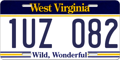 WV license plate 1UZ082