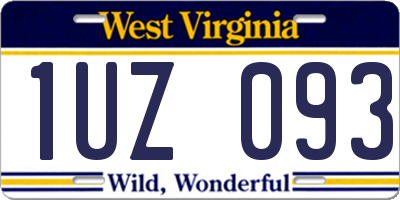 WV license plate 1UZ093