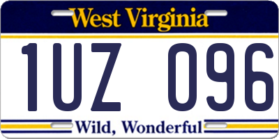 WV license plate 1UZ096