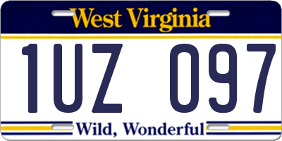 WV license plate 1UZ097