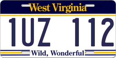 WV license plate 1UZ112