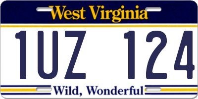 WV license plate 1UZ124