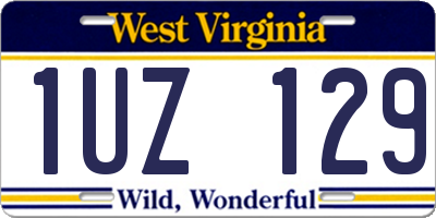 WV license plate 1UZ129