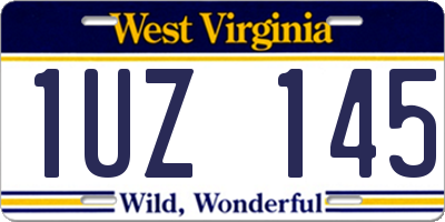 WV license plate 1UZ145