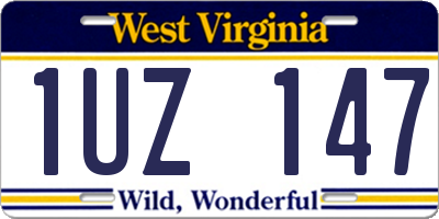 WV license plate 1UZ147