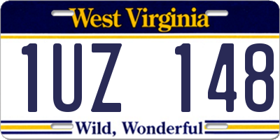 WV license plate 1UZ148
