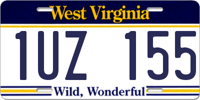 WV license plate 1UZ155