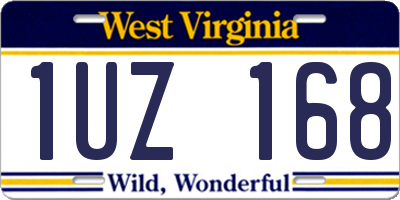 WV license plate 1UZ168