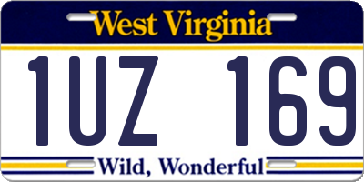 WV license plate 1UZ169