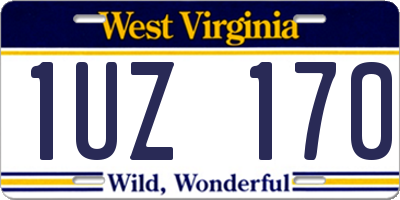 WV license plate 1UZ170