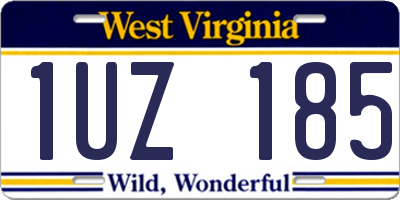 WV license plate 1UZ185