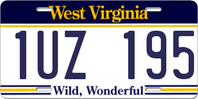 WV license plate 1UZ195